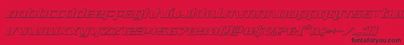 Ultramarines3Dital Font – Black Fonts on Red Background