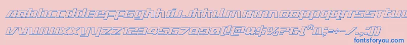 Ultramarines3Dital Font – Blue Fonts on Pink Background