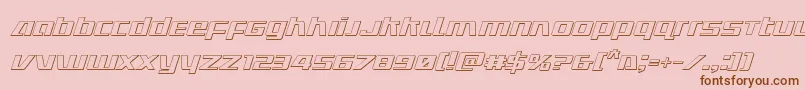 Ultramarines3Dital Font – Brown Fonts on Pink Background