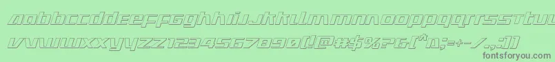 Ultramarines3Dital Font – Gray Fonts on Green Background