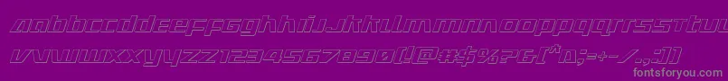 Ultramarines3Dital Font – Gray Fonts on Purple Background