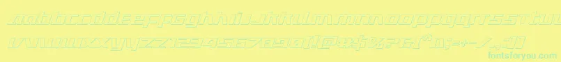 Ultramarines3Dital Font – Green Fonts on Yellow Background
