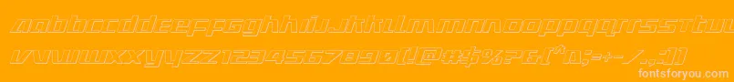 Ultramarines3Dital Font – Pink Fonts on Orange Background