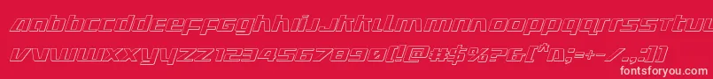 Ultramarines3Dital Font – Pink Fonts on Red Background