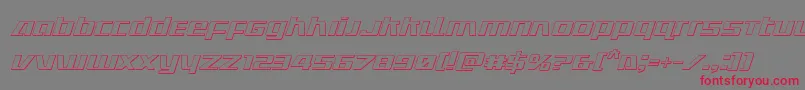 Ultramarines3Dital-Schriftart – Rote Schriften auf grauem Hintergrund