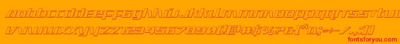 Ultramarines3Dital Font – Red Fonts on Orange Background