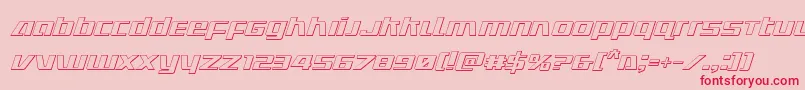 Ultramarines3Dital Font – Red Fonts on Pink Background