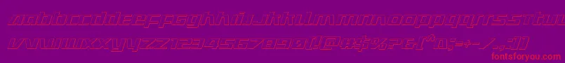 Ultramarines3Dital Font – Red Fonts on Purple Background