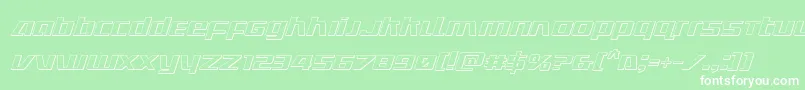 Ultramarines3Dital Font – White Fonts on Green Background
