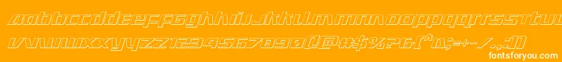 Ultramarines3Dital Font – White Fonts on Orange Background