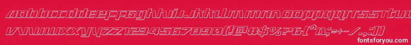 Ultramarines3Dital Font – White Fonts on Red Background