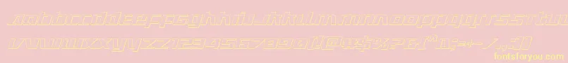 Ultramarines3Dital Font – Yellow Fonts on Pink Background