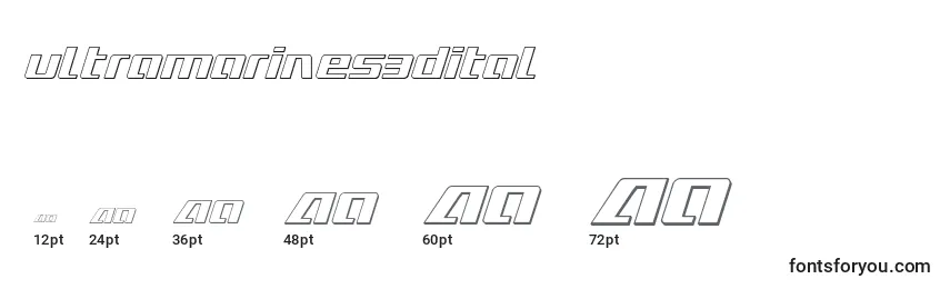 Ultramarines3Dital Font Sizes