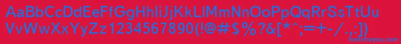 Textbookctt Font – Blue Fonts on Red Background