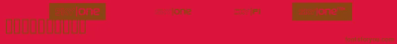 Skyfontone Font – Brown Fonts on Red Background