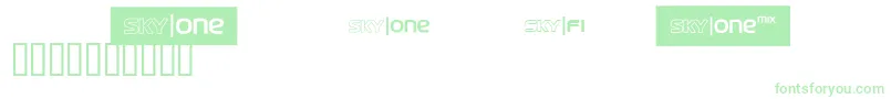 Skyfontone Font – Green Fonts on White Background