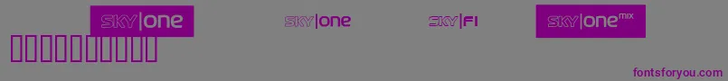 Skyfontone Font – Purple Fonts on Gray Background