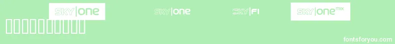 Skyfontone Font – White Fonts on Green Background