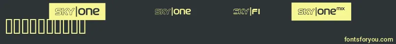 Skyfontone Font – Yellow Fonts on Black Background
