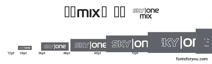 Размеры шрифта Skyfontone