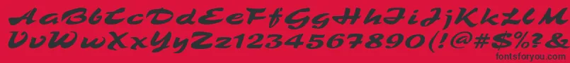 TamboScript Font – Black Fonts on Red Background