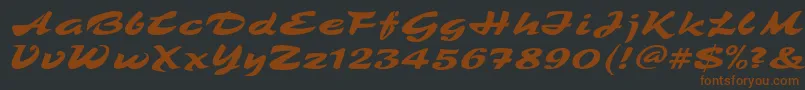 TamboScript Font – Brown Fonts on Black Background
