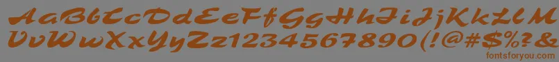 TamboScript Font – Brown Fonts on Gray Background