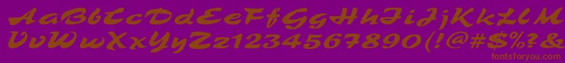 TamboScript Font – Brown Fonts on Purple Background