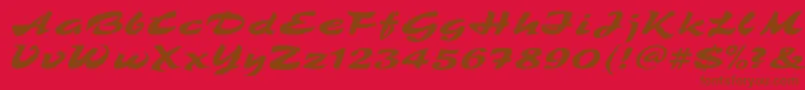 TamboScript Font – Brown Fonts on Red Background