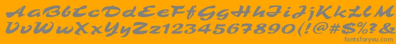 TamboScript Font – Gray Fonts on Orange Background