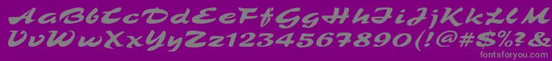 TamboScript Font – Gray Fonts on Purple Background