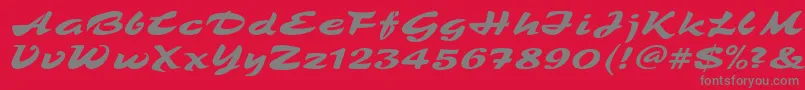 TamboScript Font – Gray Fonts on Red Background