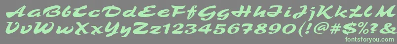 TamboScript Font – Green Fonts on Gray Background