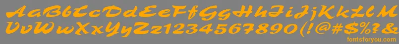 TamboScript Font – Orange Fonts on Gray Background