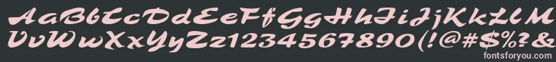 TamboScript Font – Pink Fonts on Black Background