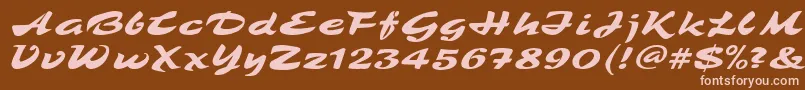 TamboScript Font – Pink Fonts on Brown Background