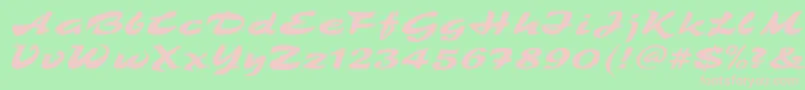 TamboScript Font – Pink Fonts on Green Background