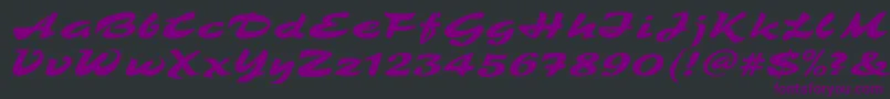 TamboScript Font – Purple Fonts on Black Background