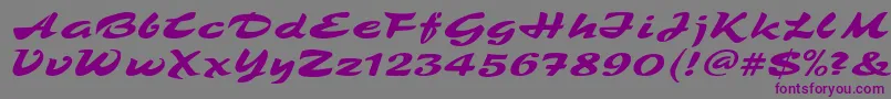 TamboScript Font – Purple Fonts on Gray Background