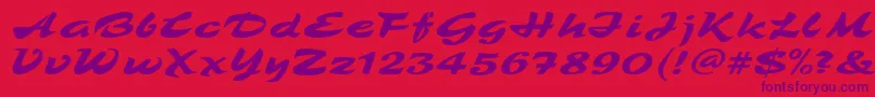 TamboScript Font – Purple Fonts on Red Background