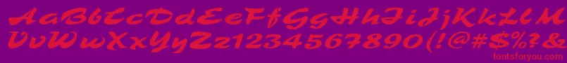 fuente TamboScript – Fuentes Rojas Sobre Fondo Morado