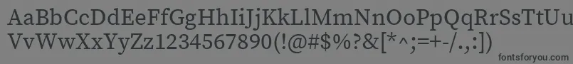 Шрифт SourceserifproRegular – чёрные шрифты на сером фоне