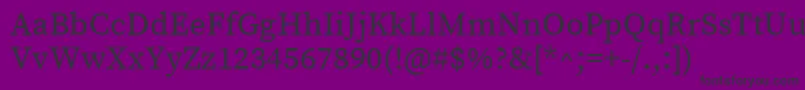 Шрифт SourceserifproRegular – чёрные шрифты на фиолетовом фоне