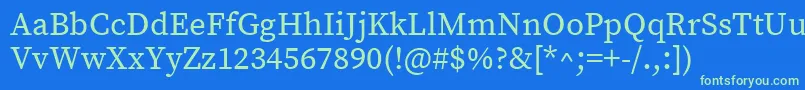 Шрифт SourceserifproRegular – зелёные шрифты на синем фоне