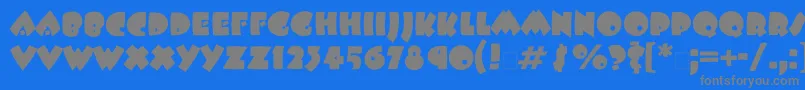 Beeskneesgtt Font – Gray Fonts on Blue Background