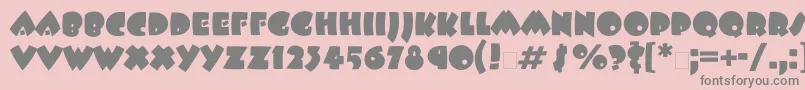 Beeskneesgtt Font – Gray Fonts on Pink Background