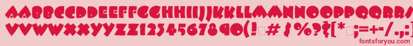 Beeskneesgtt Font – Red Fonts on Pink Background