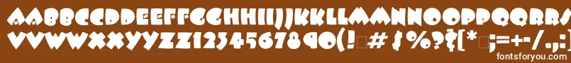 Beeskneesgtt Font – White Fonts on Brown Background