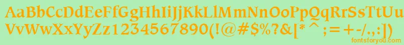 SudburB Font – Orange Fonts on Green Background