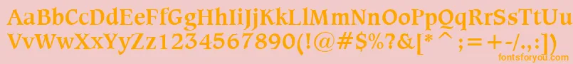 SudburB Font – Orange Fonts on Pink Background